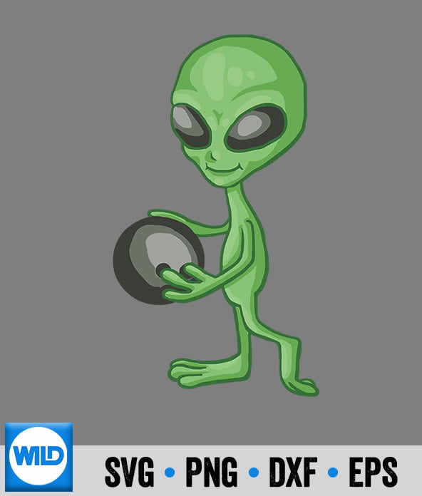 Alien Bowling Bowler Funny SVG, Bowling SVG