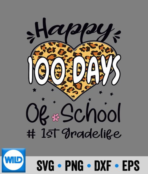 100 Days Of School SVG, Happy 100 Days Of School Groovy Teacher SVG