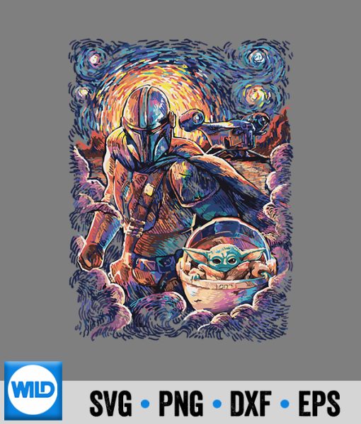 Custodia Per IPhone X/XS Star Wars The Mandalorian - Design Notte Stellata Con Baby Yoda