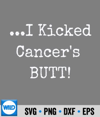 Krebsbesieger-Flagge 'I Kicked Cancers Butt' - 3x5 Fuß Mit Metallösen & Doppelter Naht