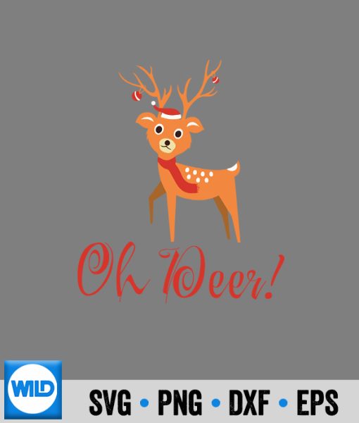 Reindeer SVG, Oh Deer Cute Playful Reindeer Tree Trimming Ornaments SVG