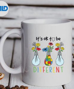 Autism Awareness Light Puzzle Piece Its Ok To Be Different SVG PNG Cut File