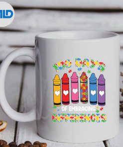 Autism Awareness Embrace Differences 100 Days Of School Vector Design