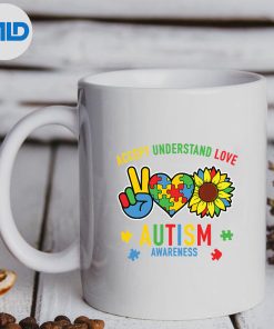 Accept Understand Love Puzzle Autism Awareness Sunflower PNG SVG for Cricut