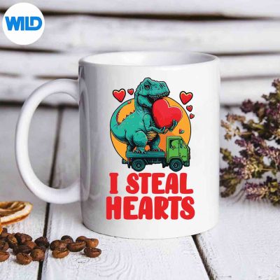 IStealHeartsDinosaurValentinesDayForBabymug