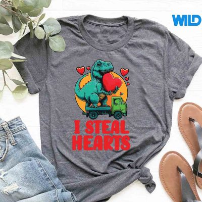IStealHeartsDinosaurValentinesDayForBabytshirt