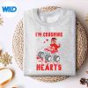ICrushHeartsTRexRidingMonsterTruckValentinesDaysweater