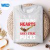 HockeyStickStealingHeartLikeIStealPucksValentineDaysweater
