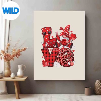 GnomeCoupleVanlentineLoveBasketballGnomeposter