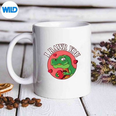 DinosaurValentinesDayCuteTRexToddlerValentinemug