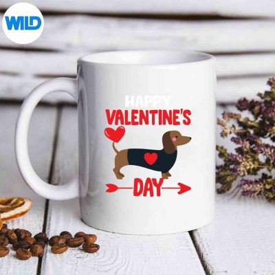 DachshundILoveYouHappyValentinesDayHeartmug