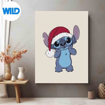 LiloStitchChristmasSantaHatStitchPortraitClassicposter