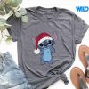LiloStitchChristmasSantaHatStitchPortraitClassictshirt