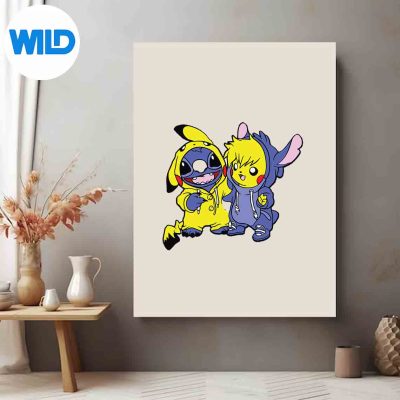 ChibiStitchPikaClassicVintageposter