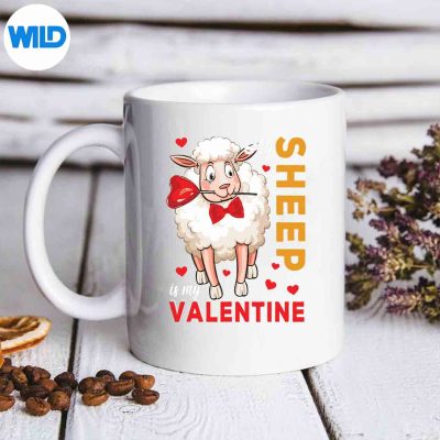 MySheepIsMyValentineCuteSheepHoldingHeartLoverFarmmug