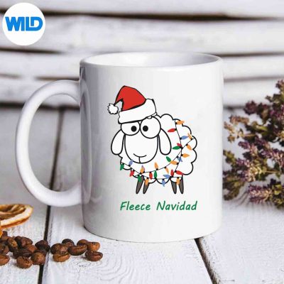 FleeceNavidadChristmasSheepVintagemug
