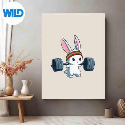 BunsOfSteelFitnessRabbitLoverposter
