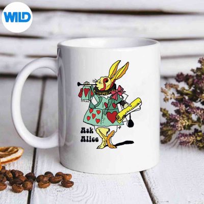 AskAliceTheWhiteRabbitAlicesAdventuresInWonderlandmug