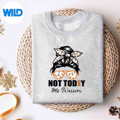 MsWarriorMultipleSclerosisAwarenessMessyBunMomWifesweater