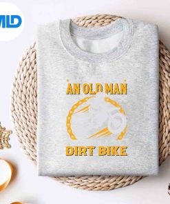 Never Underestimate An Old Man With A Dirt Bike Rider Surprised Silhouette SVG PNG Cut File