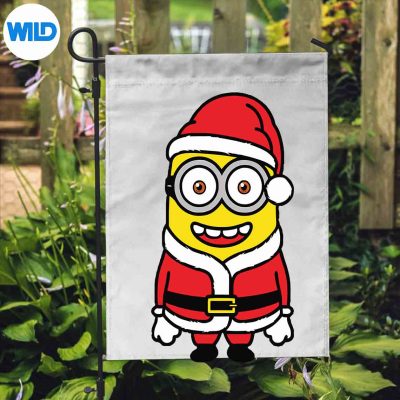ChristmasSantaMinionsVintageflag