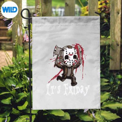 ItsFriday13thJasonScaryBloodyHorrorMovieMonsterFansflag