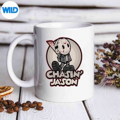 Friday13thFilmChasinJasonCartoonmug
