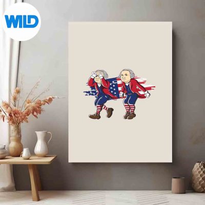 GeorgeWashingtonGriddyAmericanFlag4thOfJulyposter