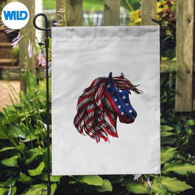 PatrioticHorseAmericanFlag4thOfJulyHorseVintageGirlflag