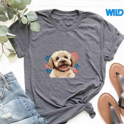 GoldendoodleDog4thOfJulyPatrioticUsaAmericaFlagtshirt