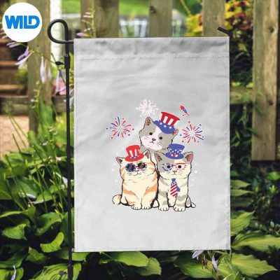 Fourth4thOfJulyAmericanFlagMeowicaCatsCatPatrioticflag