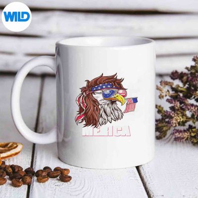 EagleMullet4thOfJulyUsaAmericanFlagMericamug