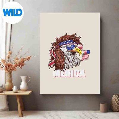 EagleMullet4thOfJulyUsaAmericanFlagMericaposter