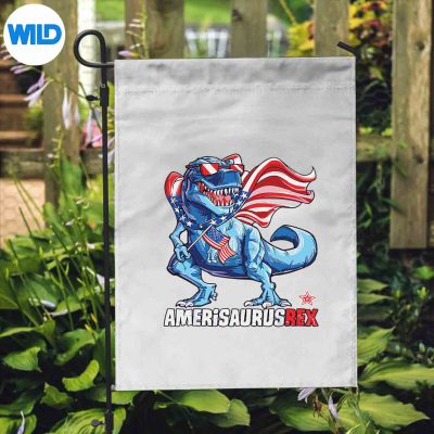 Dinosaur4thOfJulyGirlsAmerisaurusTRexflag