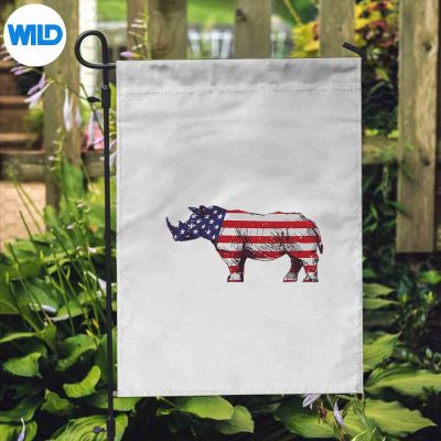 CoolRhinoArtForRhinoceros4thOfJulyUsaFlagflag