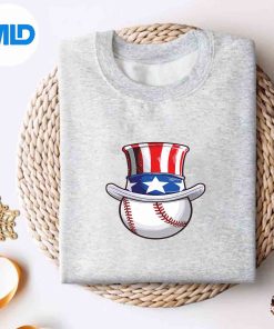 Baseball Uncle Sam 4th Of July American Flag Cut File