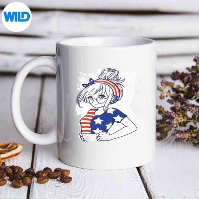 AnimeGirl4thOfJulyUsaFlagPatrioticAnimatorFanaticmug