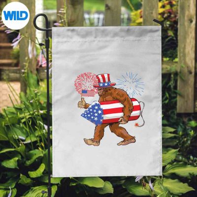 4thOfJulyBigfootAmericanFlagFireworksSasquatchflag