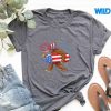 4thOfJulyBigfootAmericanFlagFireworksSasquatchtshirt