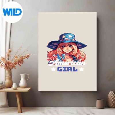 4thOfJulyAnimeGirlUsaFlagAllAmericanGirlposter