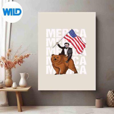 4thOfJulyAbrahamLincolnSunglassesAmericanFlagMericaposter