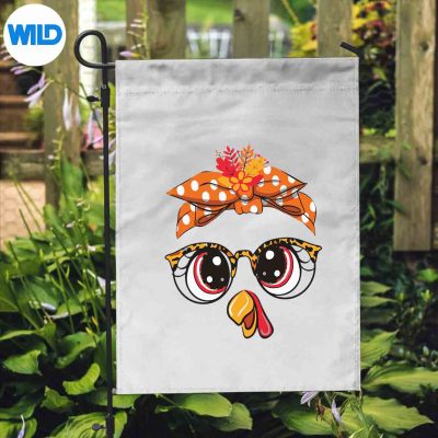 ThanksgivingTurkeyFaceCutePinkLeopardSunglassesflag