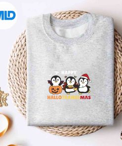 Penguin Christmas Halloween Costume Happy Hallothanksmas SVG PNG Cut File