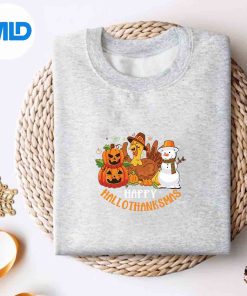 Happy Hallothanksmas Halloween Thanksgiving Christmas Day Keen Cute Silhouette SVG PNG Cut File