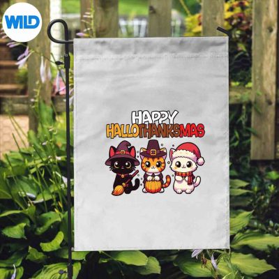HallothanksmasCuteKittensHalloweenThanksgivingChristmasKeenVintageflag