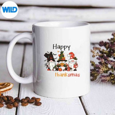 GnomesHappyHallothanksmasHalloweenThanksgivingXmasOverjoyedmug