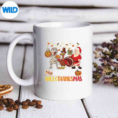 HappyHallothanksmasHalloweenThanksgivingChristmasDayCuteGreatmug