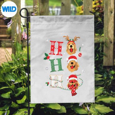 HoHoHoRetrieversGoldenXmasChristmasCostumeflag