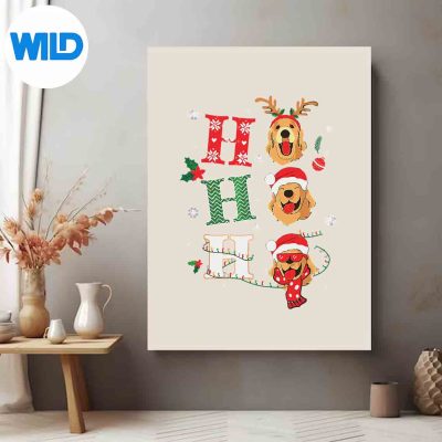 HoHoHoRetrieversGoldenXmasChristmasCostumeposter