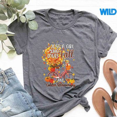 GoldenRetrieverAutumnFallPumpkinTruckMappethanksgivingRetrotshirt
